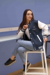 Univerzitná mikina tmavomodrá